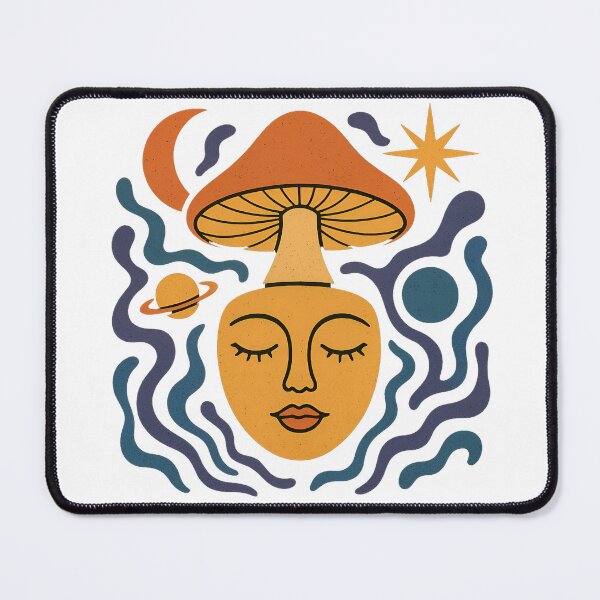 Item preview, Surreal Psychedelic Mushroom Head Cosmic Art designed and sold by Pixcelcosmic.