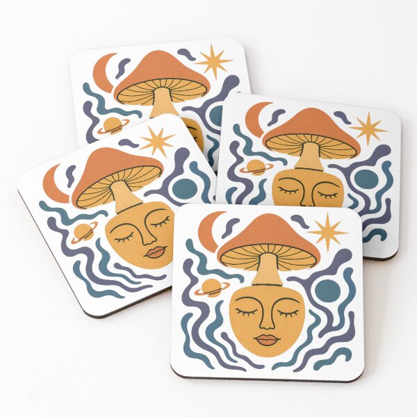 Item preview, Surreal Psychedelic Mushroom Head Cosmic Art designed and sold by Pixcelcosmic.