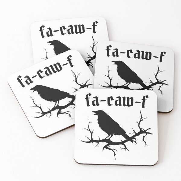 Item preview, Fa-caw-f Swearing Crow designed and sold by fusedtees.