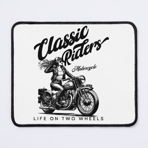 Item preview, Classic Retro Motorcycle Rider – Vintage Biker Girl Graphic Design designed and sold by Graphic Botique.