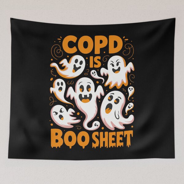 Item preview, COPD is Boo Sheet Orange Boos Funny Halloween Ghost designed and sold by aidenpier.