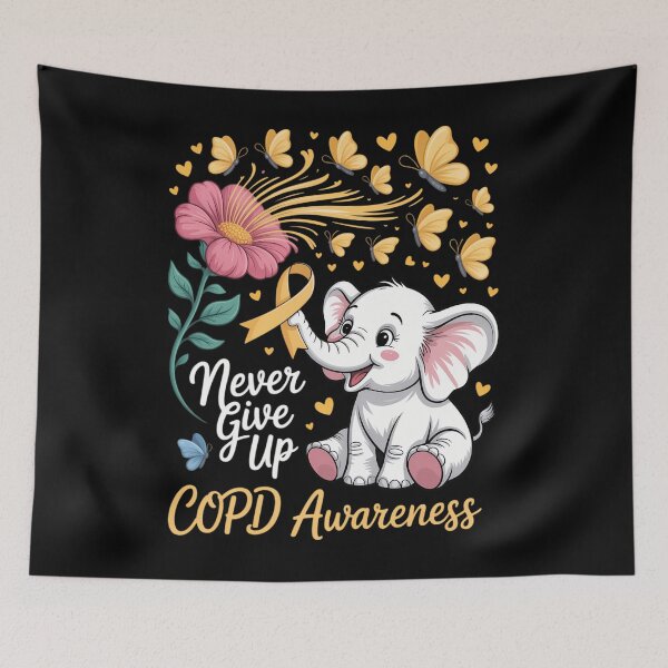 Item preview, Elephant COPD Awareness - COPD Ribbon Gifts designed and sold by aidenpier.