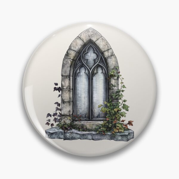 Item preview, Gothic window with foliage  designed and sold by FatBirdie.