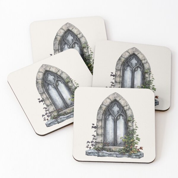 Item preview, Gothic window with foliage  designed and sold by FatBirdie.