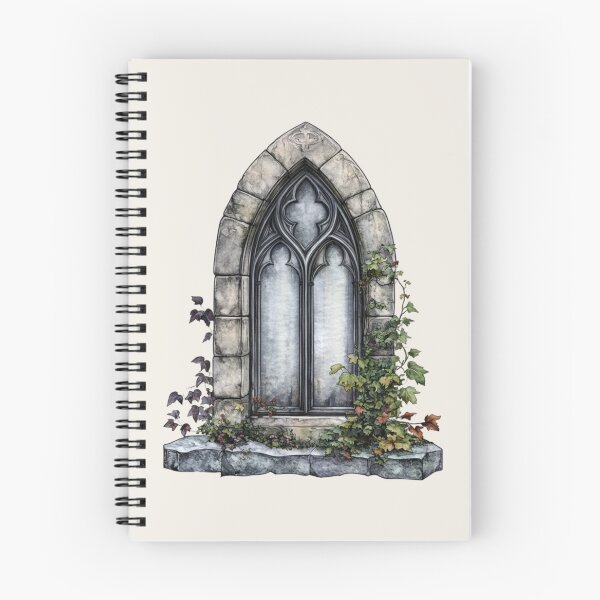 Item preview, Gothic window with foliage  designed and sold by FatBirdie.
