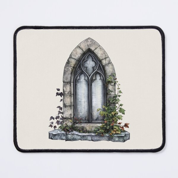 Item preview, Gothic window with foliage  designed and sold by FatBirdie.