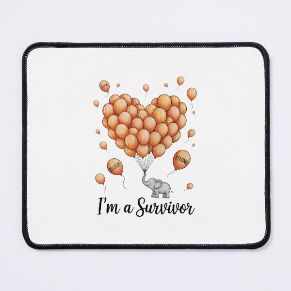 Item preview, Elephant Im a Survivor Heart COPD Awareness designed and sold by aidenpier.