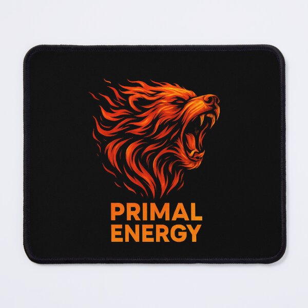 Item preview, Primal Energy Bear – Fiery Abstract Design designed and sold by jolille.