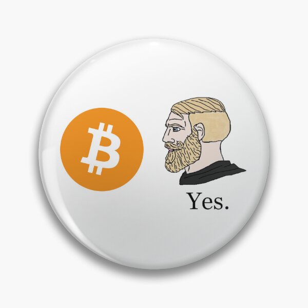 Item preview, Chad Face Bitcoin Logo Meme designed and sold by CyberRex.