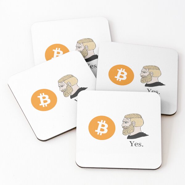 Item preview, Chad Face Bitcoin Logo Meme designed and sold by CyberRex.