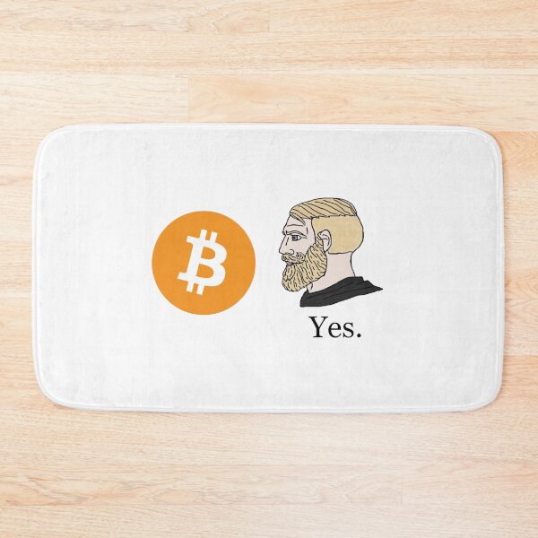 Item preview, Chad Face Bitcoin Logo Meme designed and sold by CyberRex.