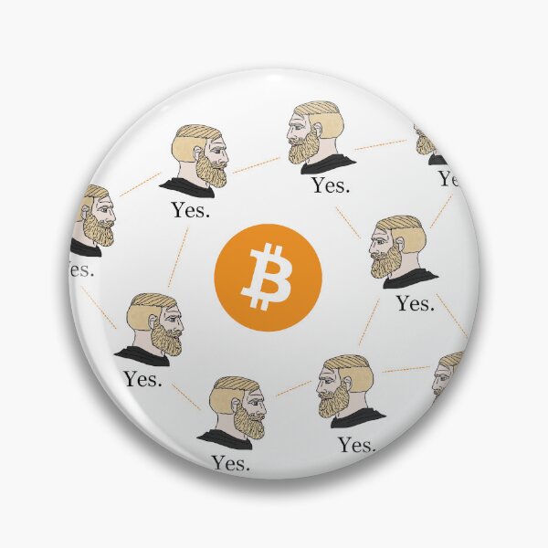 Item preview, Chad Face Bitcoin Meme designed and sold by CyberRex.