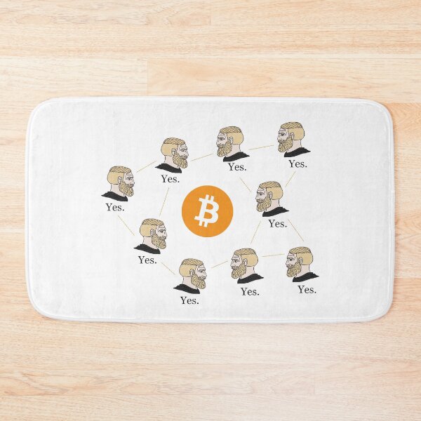 Item preview, Chad Face Bitcoin Meme designed and sold by CyberRex.