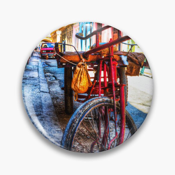 Item preview, Colorful Cuban Street with Old Red Tricycle designed and sold by Paul Thompson Photography.
