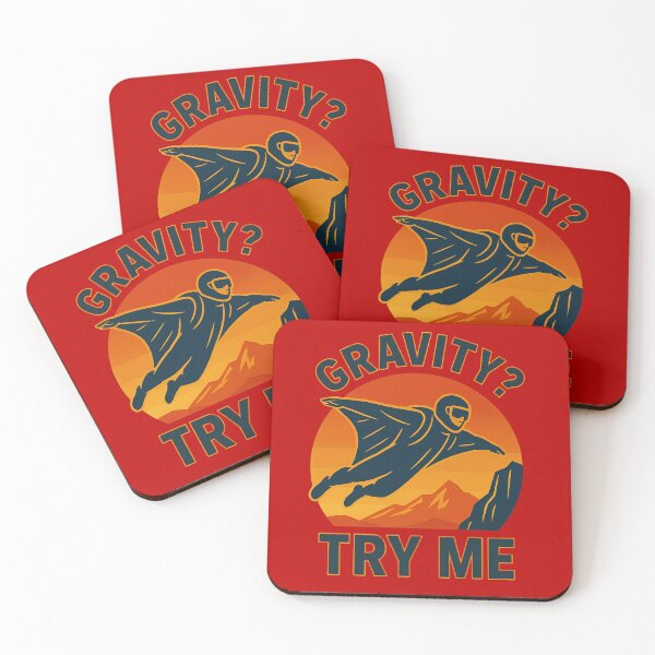 Item preview, Gravity? Try Me Wingsuit BASE Jump Sunset designed and sold by Jack’s Shirts Craft.
