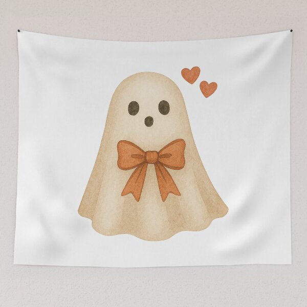 Item preview, Cute aesthetic Sheet ghost with a bow - halloween spooky design  designed and sold by cocomelon168.