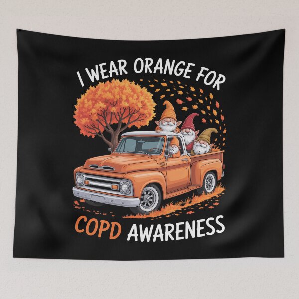 Item preview, I wear Orange Gnome Ribbon Truck for COPD Awareness Month designed and sold by aidenpier.