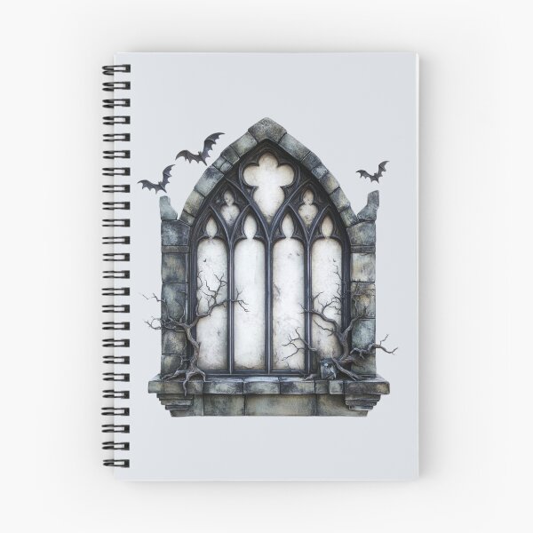 Item preview, Creepy Gothic window with bats designed and sold by FatBirdie.