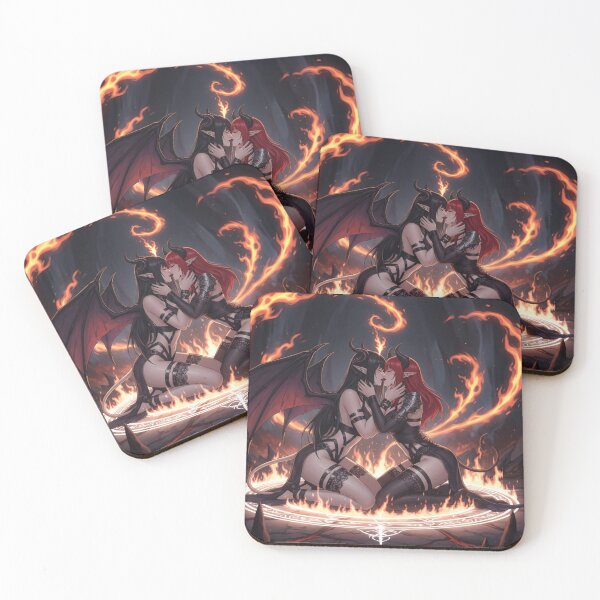 Item preview, Yuri Demon Ritual Lovers – Gothic Halloween Anime Lesbian Waifus designed and sold by GerwantSHOP.