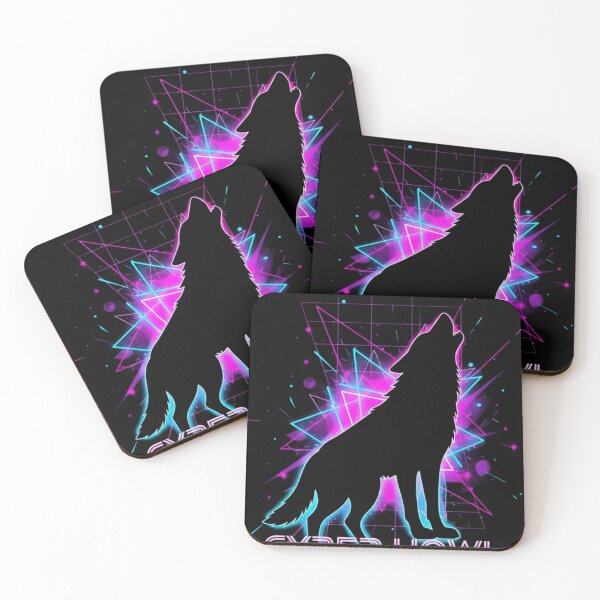 Item preview, Cyber Howl- Retro wave  designed and sold by Too Kool Designing .