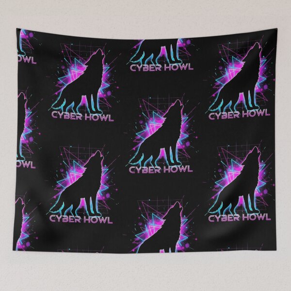Item preview, Cyber Howl- Retro wave  designed and sold by Too Kool Designing .