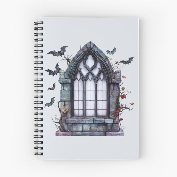 Item preview, Creepy Gothic window with bats designed and sold by FatBirdie.