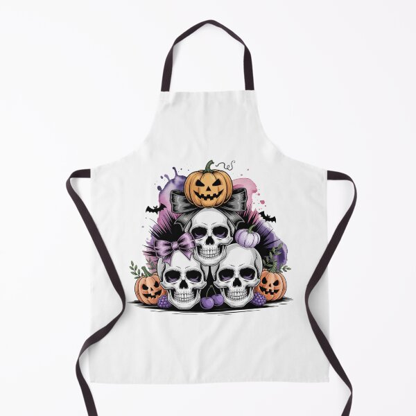 Item preview, Spooky skulls with bow pumpkin and bats designed and sold by cocomelon168.