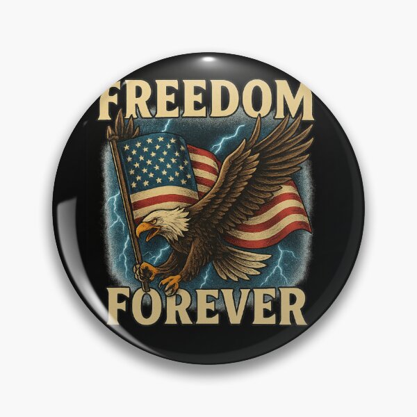Item preview, Freedom Forever – American Eagle Patriotic Retro Design designed and sold by haitrieuic96.