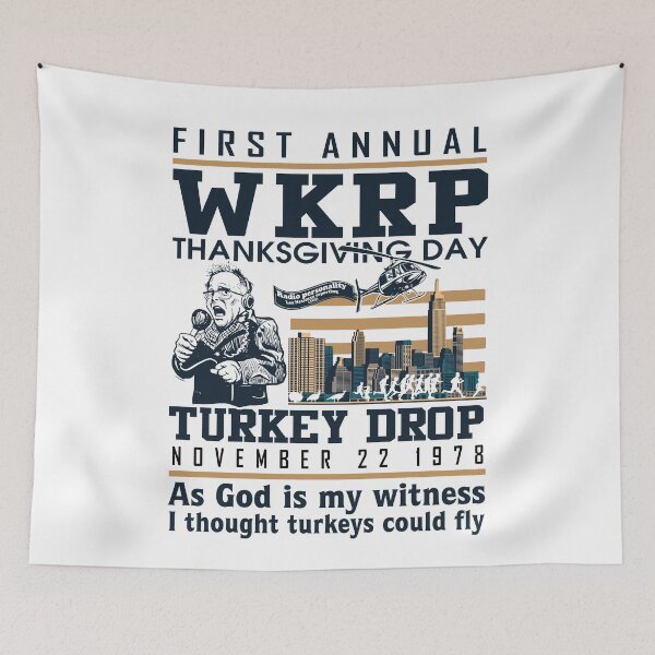 Item preview, WKRP Turkey Drop 1978 Thanksgiving Funny Classic TV Sitcom designed and sold by SHOPATOR.