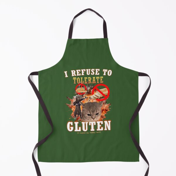 Item preview, I Refuse to Tolerate Gluten Funny Cat Meme designed and sold by PendantsRS.