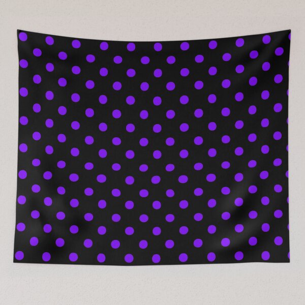 Item preview, Playful Black and Purple Polka Dot Pattern designed and sold by Groovy Looks.