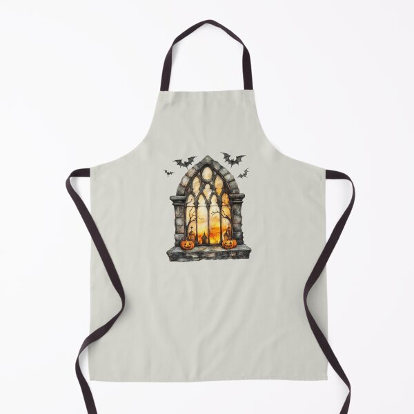 Item preview, Creepy Halloween Gothic window with bats designed and sold by FatBirdie.