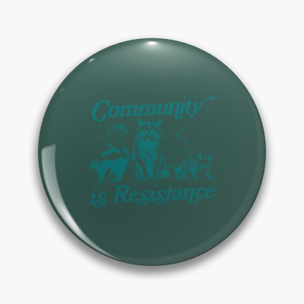 Item preview, Community is Resistance Shirt, Vintage 90s Anarchist Shirt, Left Political Shirt, Funny Raccoon Meme designed and sold by PendantsRS.