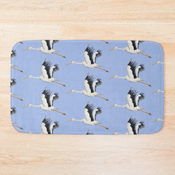 Item preview, White Stork flying in watercolour, Knepp rewilding designed and sold by OhNoNotAgain42.