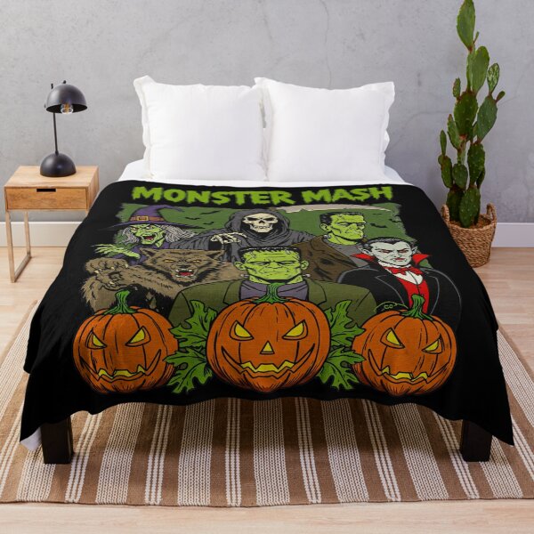 Item preview, Monster Mash Halloween Characters with Pumpkins designed and sold by TeeARTHY.