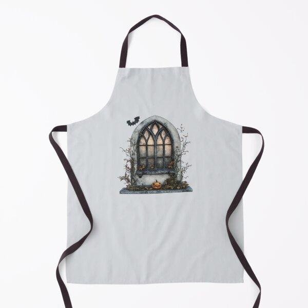 Item preview, Creepy Halloween Gothic window with bat and pumpkin designed and sold by FatBirdie.