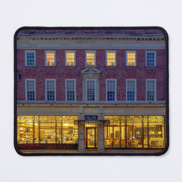 Item preview, Bettys Tea Rooms at Dusk, YorkYork, Bettys, tea room, dusk, café, chocolatier, bakery, confectionery, Yorkshire, England, evening, historic, landmark, shopfront, lights designed and sold by bailey-cooper.