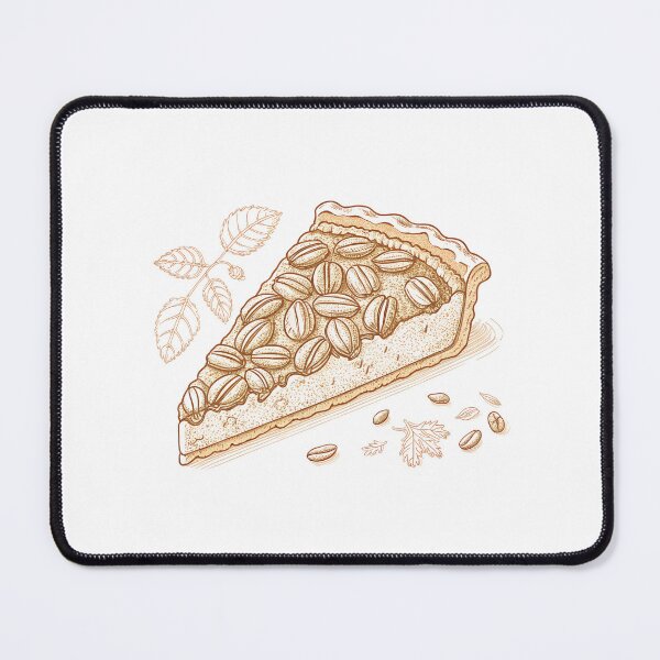 Item preview, Minimalist Pecan Pie Slice – Simple Outline in Monochrome or Warm Gradient designed and sold by VividOrganica.