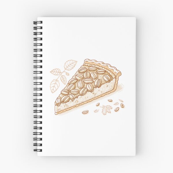 Item preview, Minimalist Pecan Pie Slice – Simple Outline in Monochrome or Warm Gradient designed and sold by VividOrganica.