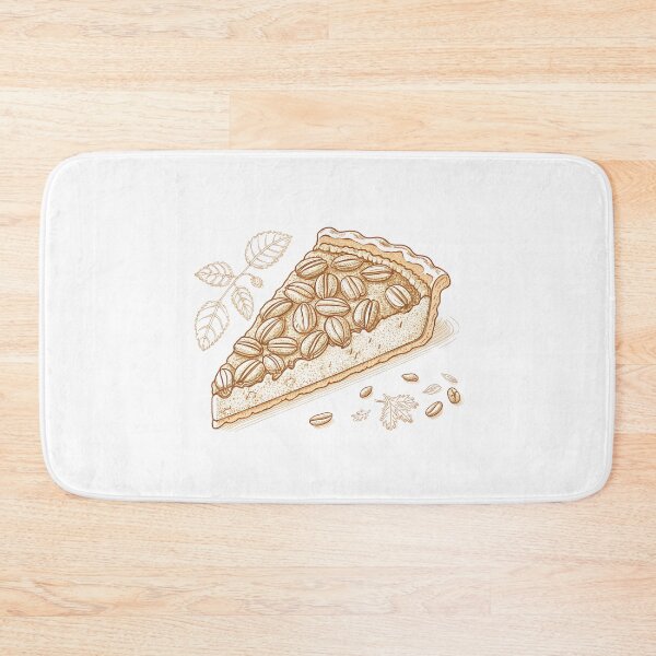 Item preview, Minimalist Pecan Pie Slice – Simple Outline in Monochrome or Warm Gradient designed and sold by VividOrganica.