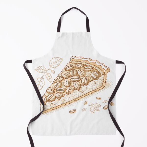 Item preview, Minimalist Pecan Pie Slice – Simple Outline in Monochrome or Warm Gradient designed and sold by VividOrganica.