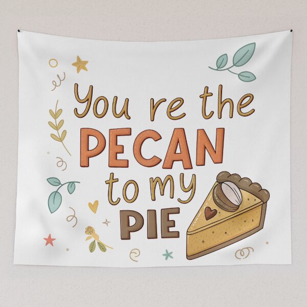 Item preview, You’re the Pecan to My Pie – Cute Food Pun with Cartoon Heart designed and sold by VividOrganica.