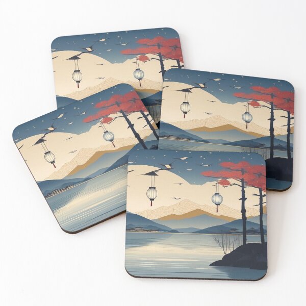 Item preview, Twilight Lantern Path – Traditional Japanese Ukiyo-e Scene designed and sold by Vandy Fullam.