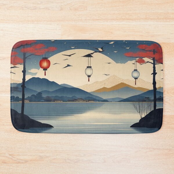 Item preview, Twilight Lantern Path – Traditional Japanese Ukiyo-e Scene designed and sold by Vandy Fullam.