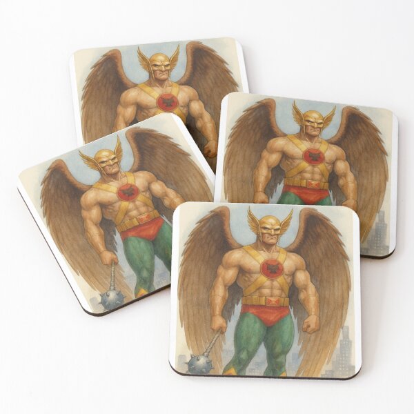 Item preview, Hawkman Vintage Superhero Watercolor Art designed and sold by Thogan0416.