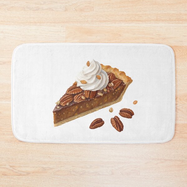 Item preview, Watercolor Pecan Pie Slice – Detailed Dessert Art with Nuts and Whipped Cream designed and sold by VividOrganica.