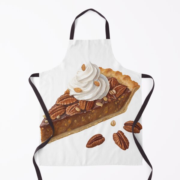 Item preview, Watercolor Pecan Pie Slice – Detailed Dessert Art with Nuts and Whipped Cream designed and sold by VividOrganica.