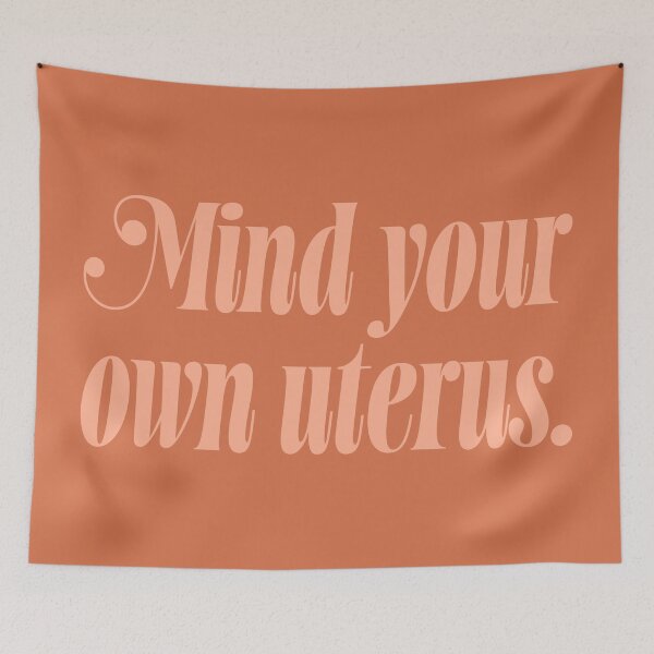 Item preview, Mind Your Own Uterus - Coral designed and sold by sillyjess.