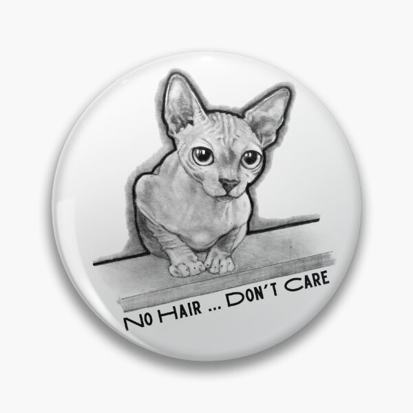 Item preview, Sphinx Cat Hairless ... No Hair, Don't Care, Balding, Alopecia, Chemo designed and sold by JoyfulWhimsy.