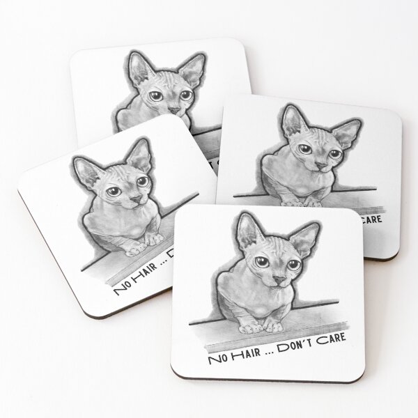 Item preview, Sphinx Cat Hairless ... No Hair, Don't Care, Balding, Alopecia, Chemo designed and sold by JoyfulWhimsy.